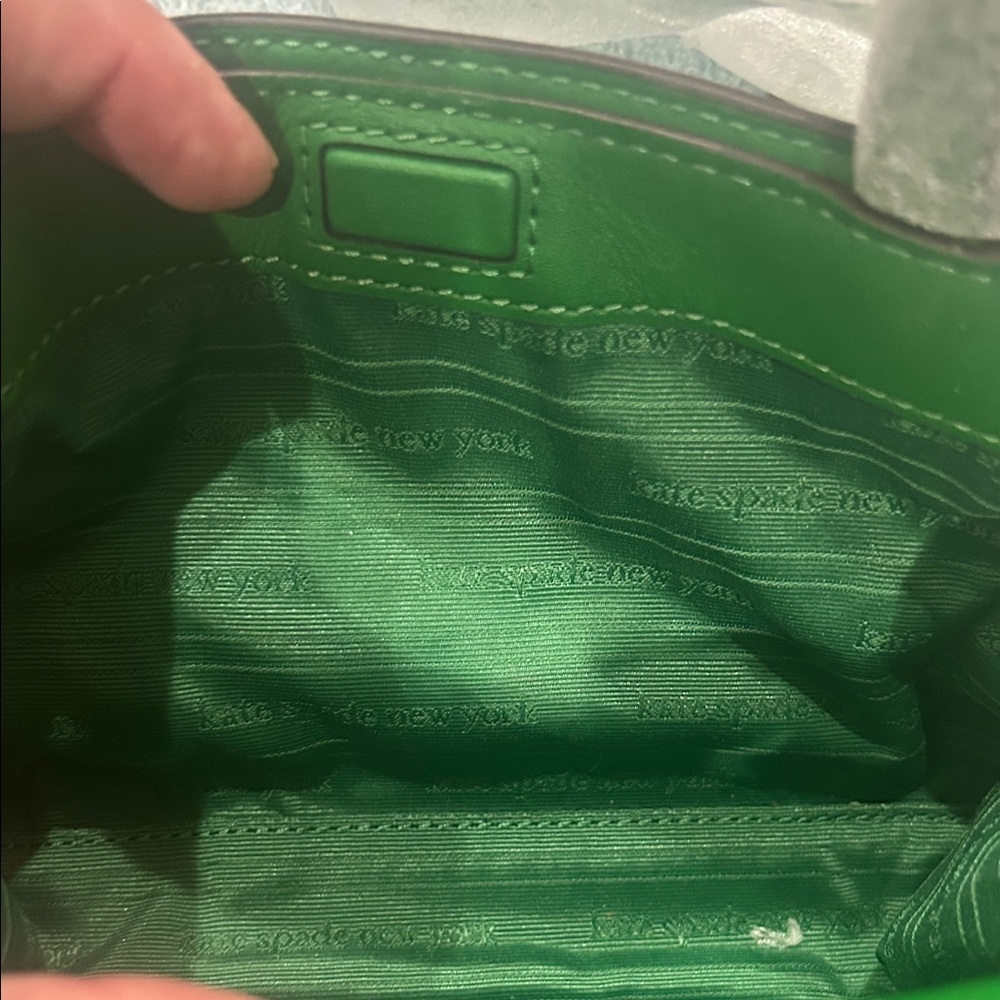 (NWT) Kate Spade Striped Green and White Sequin Crossbody Bag - Picture 6 of 7
